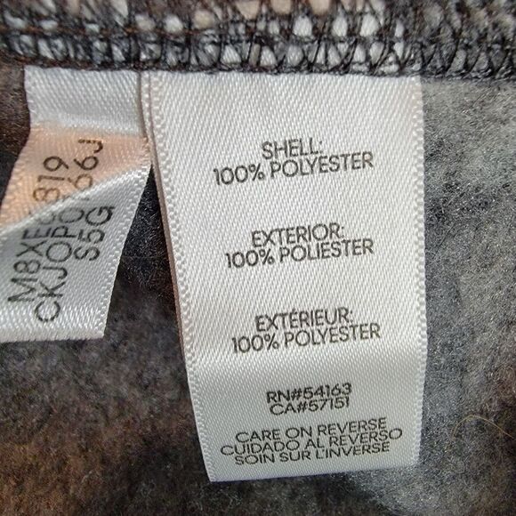 Calvin Klein gray Glen plaid fleece jacket/coat - Picture 8 of 8